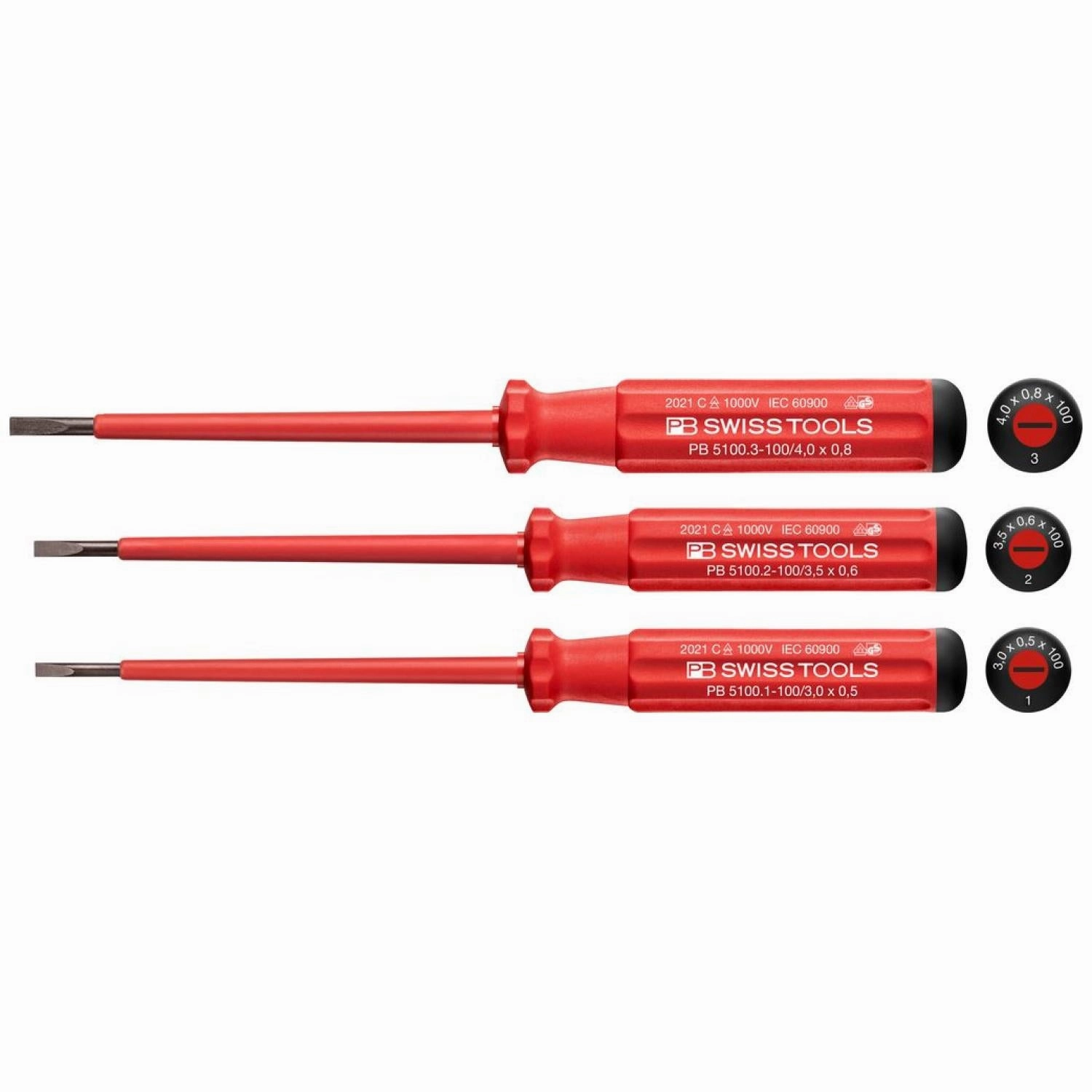 PB Swiss Tools PB 5539.CBB Classic VDE screwdriver set, fully insulated up to 1000 V AC/1500 V DC