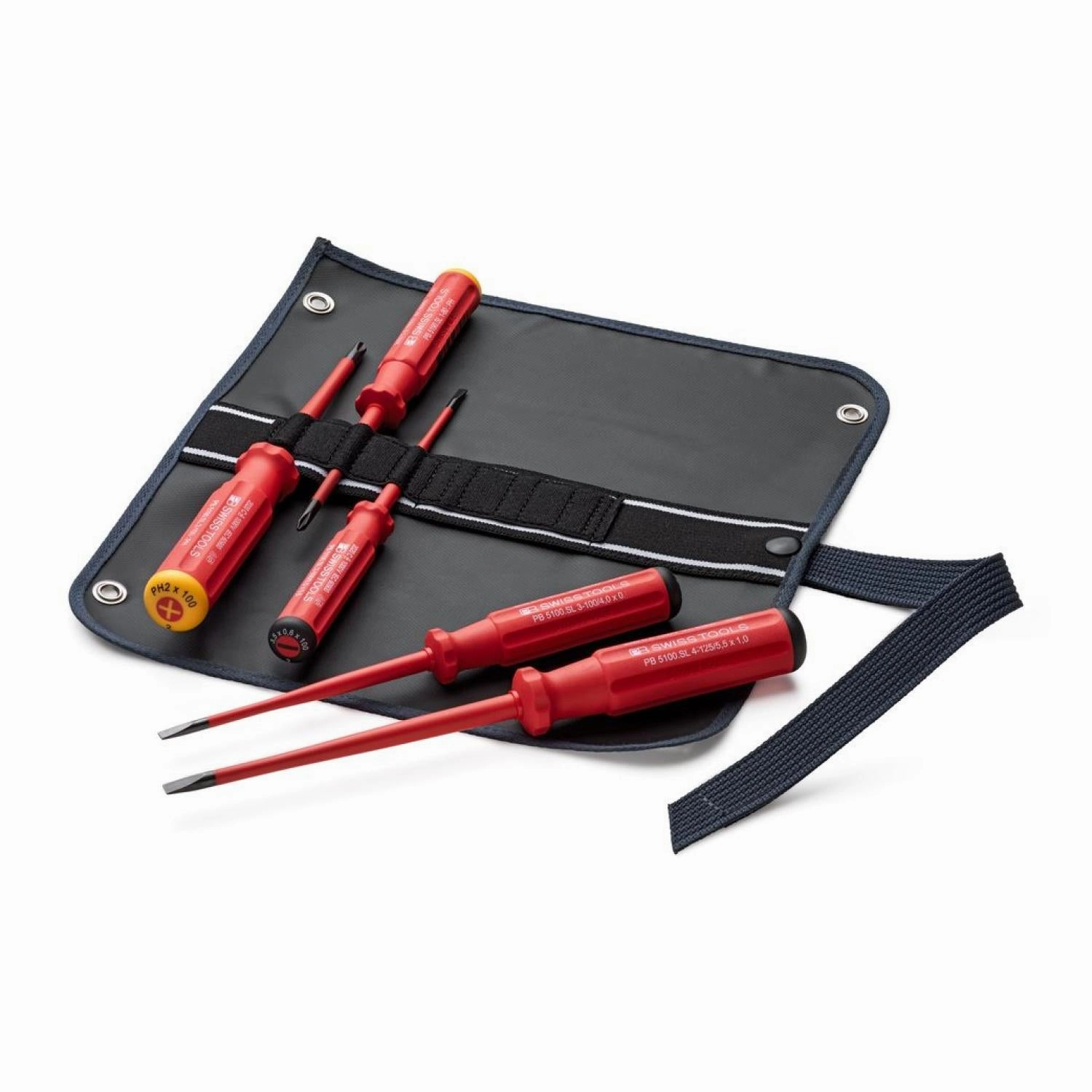 PB Swiss Tools PB 5542.CBB Classic VDE screwdriver set, fully insulated up to 1000 V AC/1500 V DC