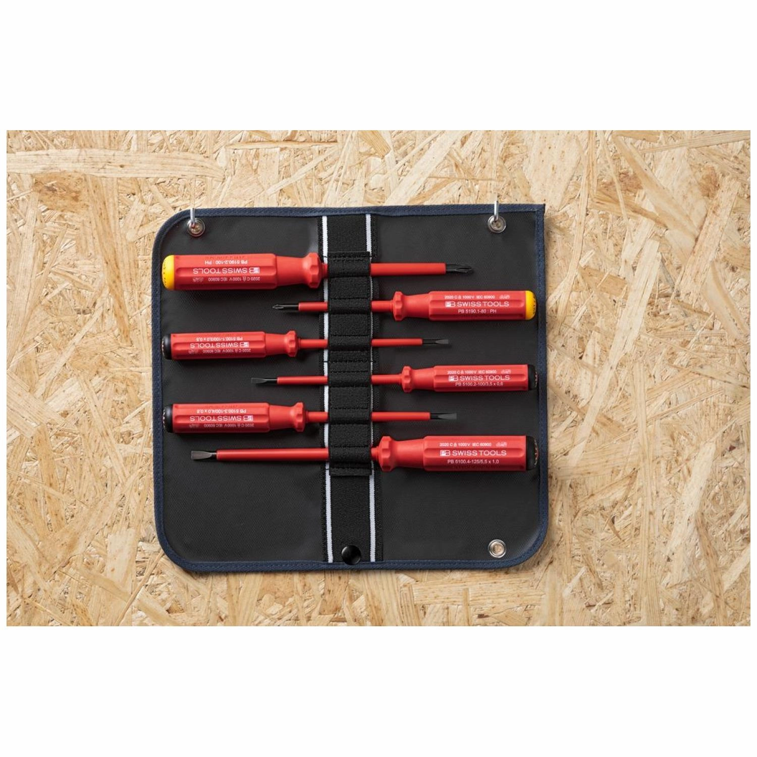 PB Swiss Tools PB 5542.CBB Classic VDE screwdriver set, fully insulated up to 1000 V AC/1500 V DC
