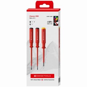 PB Swiss Tools PB 5550.CBB Classic VDE screwdriver set in a high-quality paperboard box