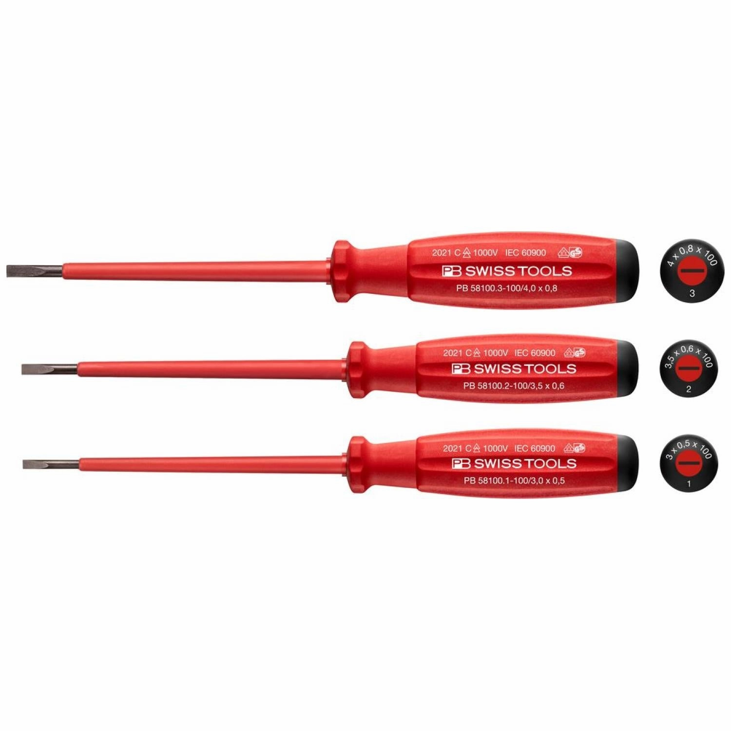 PB Swiss Tools PB 58539.CBB SwissGrip VDE Screwdriver Set 3 Pieces