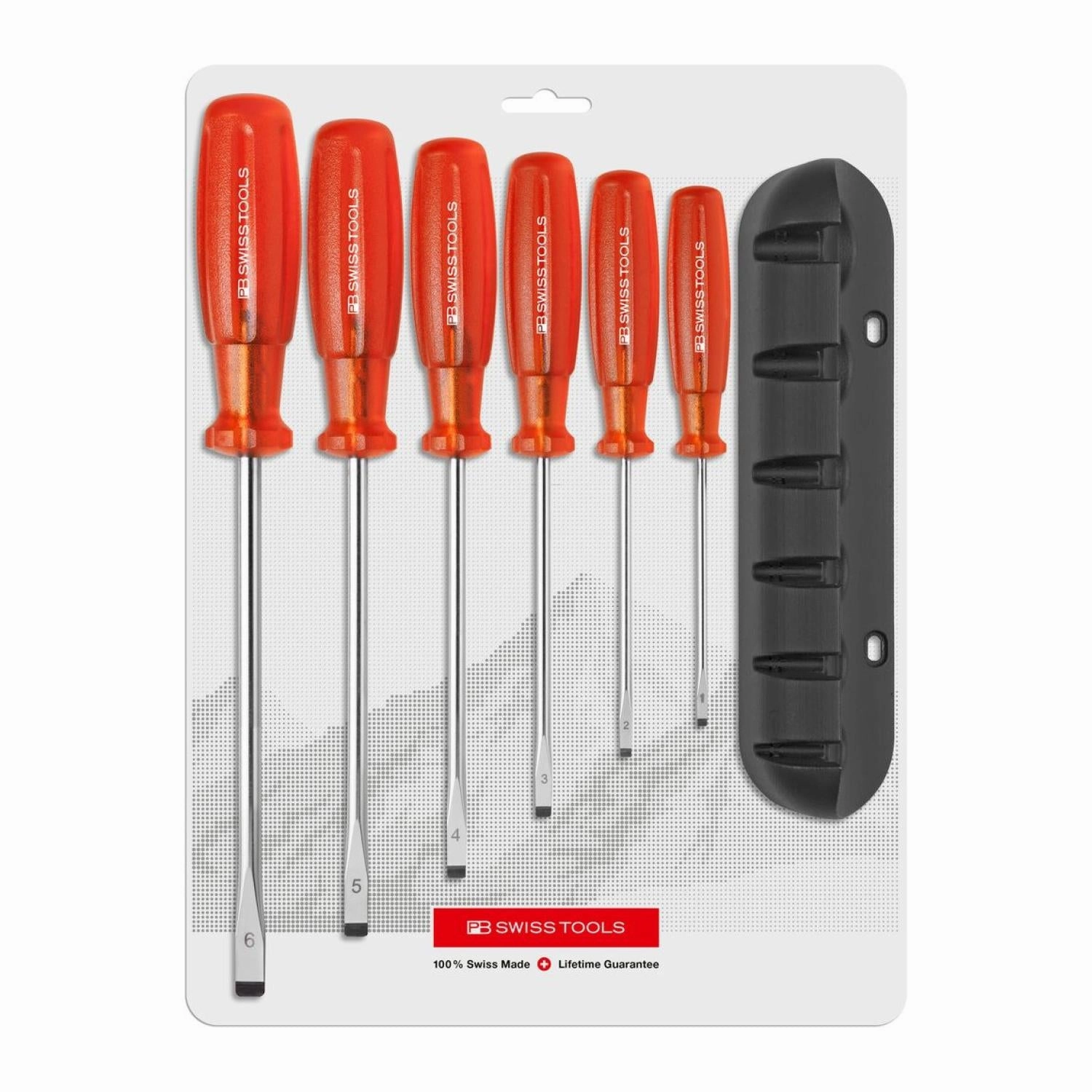 PB Swiss Tools PB 6240 Slotted Screwdriver Set 6 Pcs