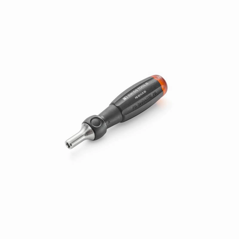 PB Swiss Tools PB 6510.R-30 Insider Pro Ratchet  ratchet handle with integrated bit magazine and 10 PrecisionBits C6
