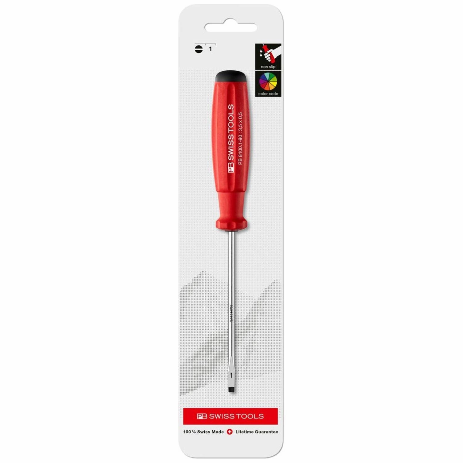 PB Swiss Tools PB 8100.1-90 SwissGrip Screwdrivers 3.5 mm