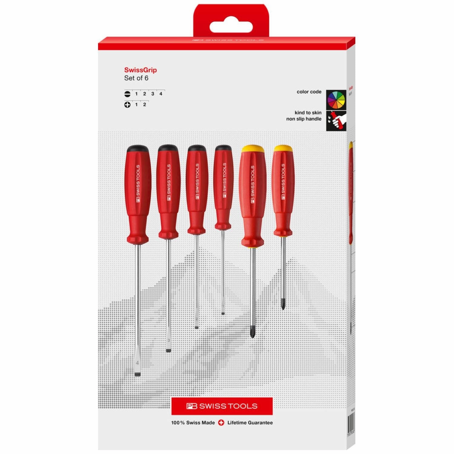 PB Swiss Tools PB 8560.CBB SwissGrip screwdriver set in a high-quality paperboard box