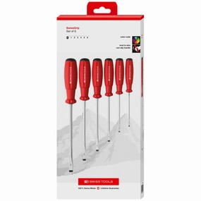 PB Swiss Tools PB 8561.CBB SwissGrip Screwdriver Set, Set, Slotted, 6 pcs