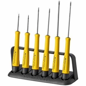 PB Swiss Tools PB 8640.ESD Precision Screwdriver Set Slotted Soft-Grip ESD-Safe Electronics 6-Piece