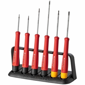 PB Swiss Tools PB 8641 Precision Screwdriver Set Slotted/Phillips Soft-Grip Colour-Coded Electronics 6-Piece