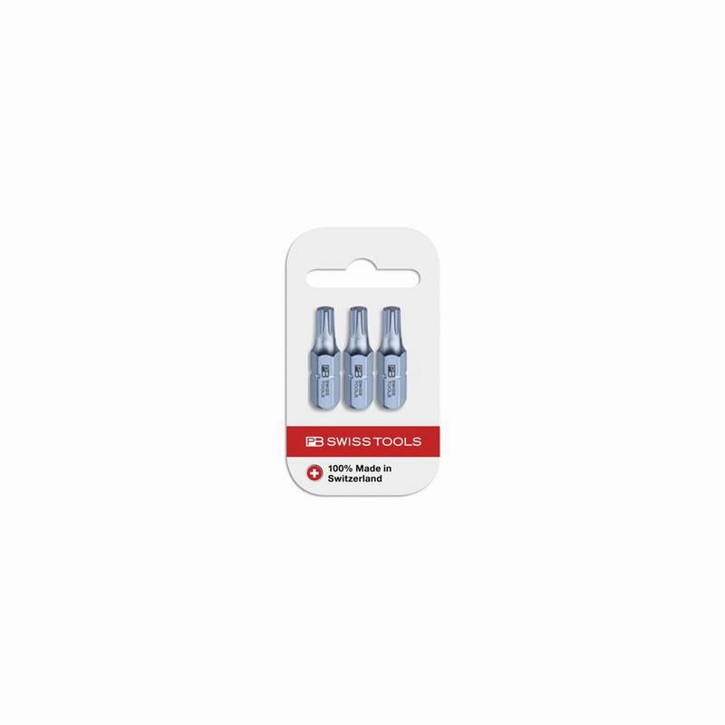 PB Swiss Tools PB C6.400/25 CN3 PrecisionBit, Design C 6.3 TORX , Size 25 , 3 Piece - 1/4 Inch
