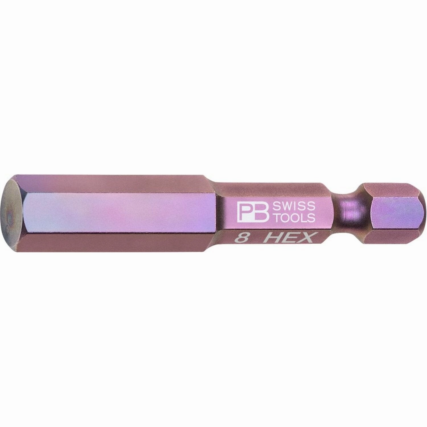 PB Swiss Tools PB E6.210/8 PrecisionBit for Hex Screws, Hex, 8mm x 50mm