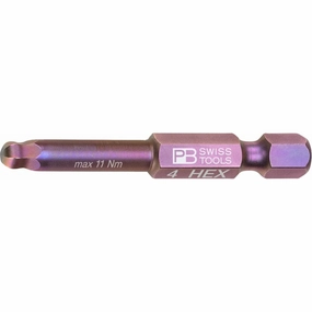 PB Swiss Tools PB E6.212/4 Precisionbit, Shape E 6.3 (1/4), With Ball End