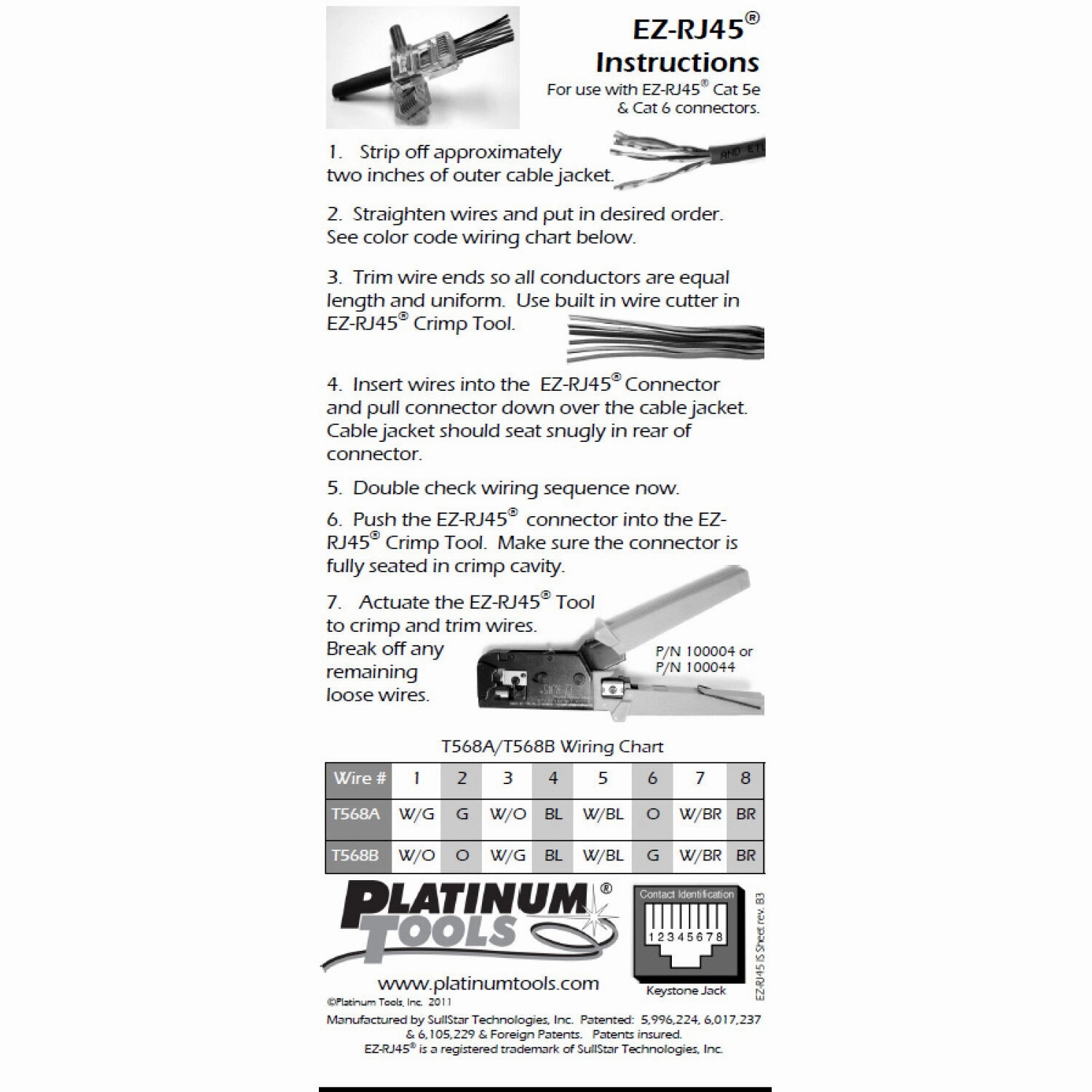 Platinum Tools 100004BL EZ-RJ45 Crimp Tool Replacement Blades  2pcs