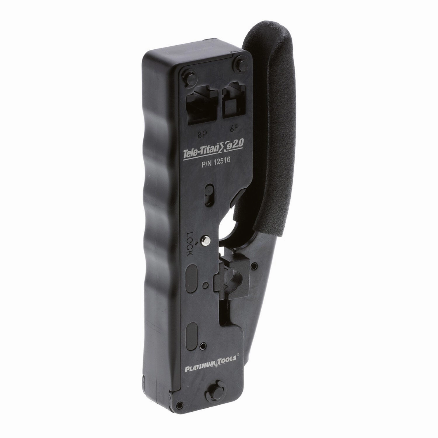 Platinum Tools 12517C Tele-TitanXg 2.0 Crimp Tool for Modular RJ45 CAT6A Connectors Combo Kit  Includes 10pcs CAT6A connectors