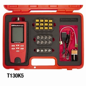 Platinum Tools T130K5 VDV MapMaster 3.0 Twisted Pair and Coax Cable Tester Deluxe PRO Kit, Main Unit, Remotes, Accessories and Hard Case