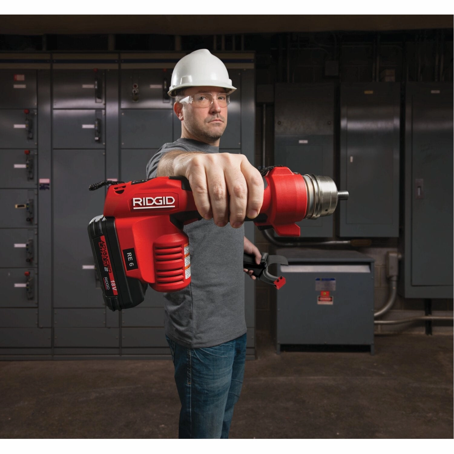 Ridgid 52093 RE 6 Electrical Tool Kit w/SC-60C Scissor Cutter, 4P-6 4PIN Dieless Crimp Head and Swiv-L-Punch Knockout Punch Head