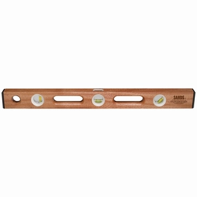 Sands Level & Tool SL2048 48 Contractor Mahogany Carpenter Level with End Caps (3 Vials)