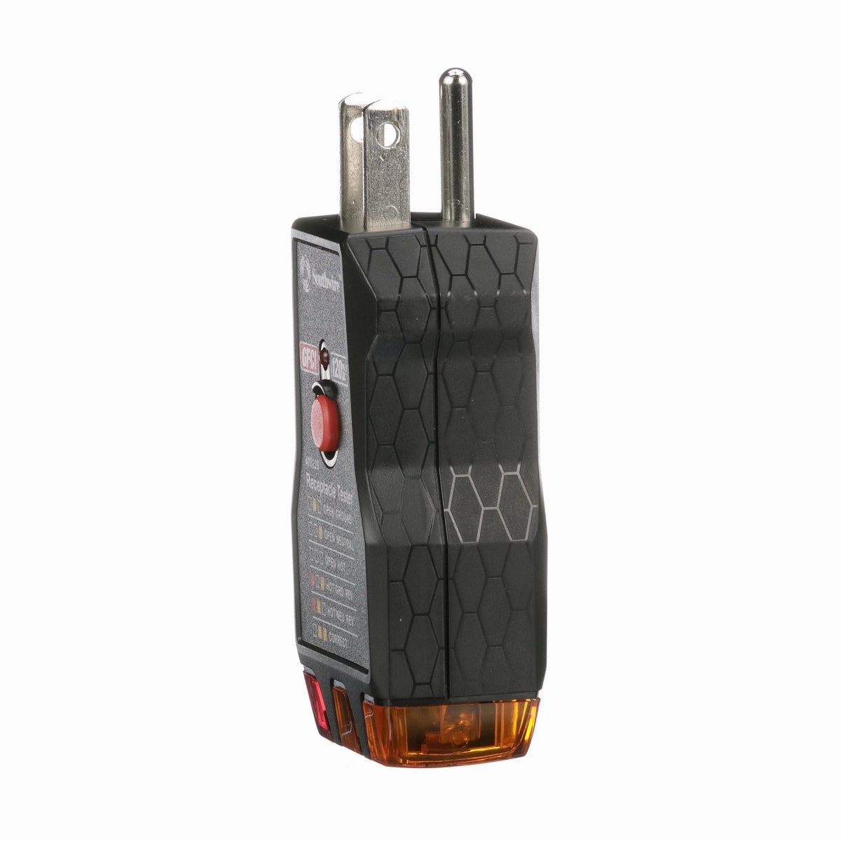 Southwire 40022S 120V AC Receptacle Tester with Push-Button GFCI Test