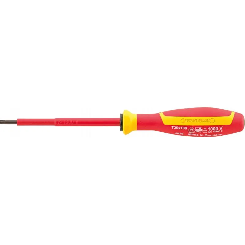 Stahlwille 46753020 4675 VDE DRALL  T20 x 100mm Insulated TORX Screwdriver