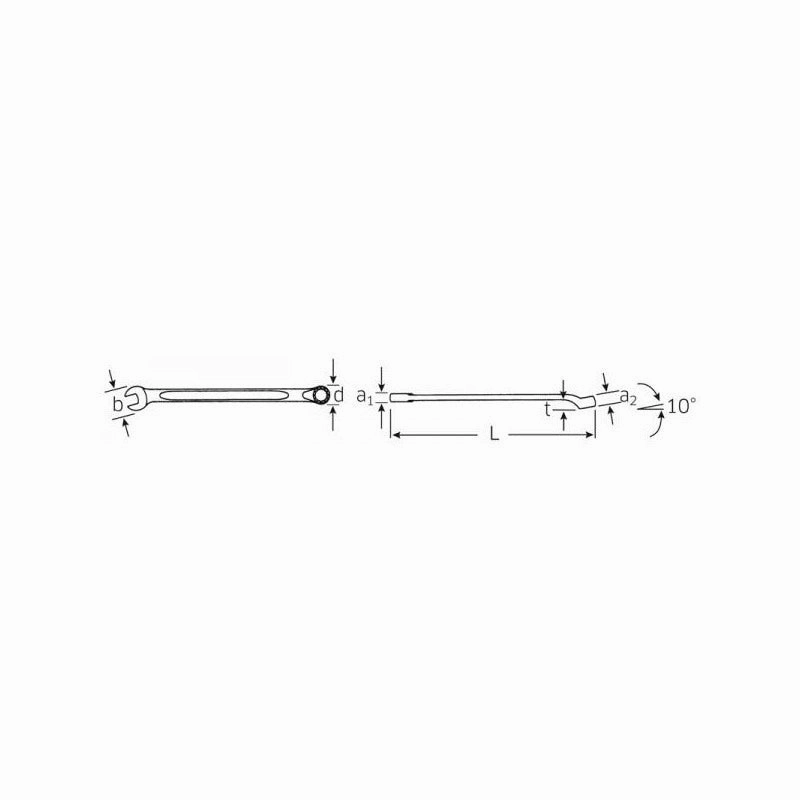 Stahlwille 40101515 14 Combination Spanner, long, 15 mm
