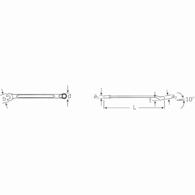Stahlwille 40102222 14 Combination Spanner, long, 22 mm