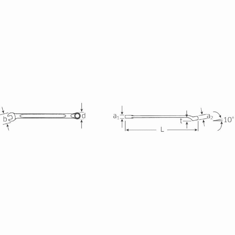 Stahlwille 40103232 14 Combination Spanner, long, 32 mm