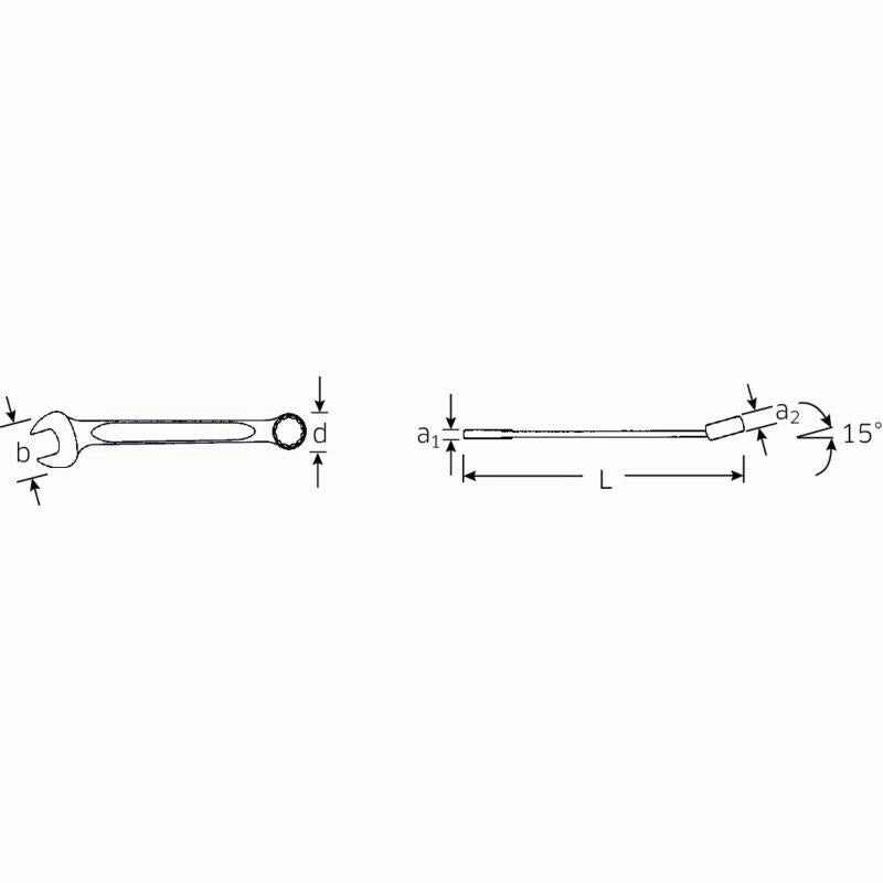Stahlwille 40481616 13a Combination Spanner, 1/4"