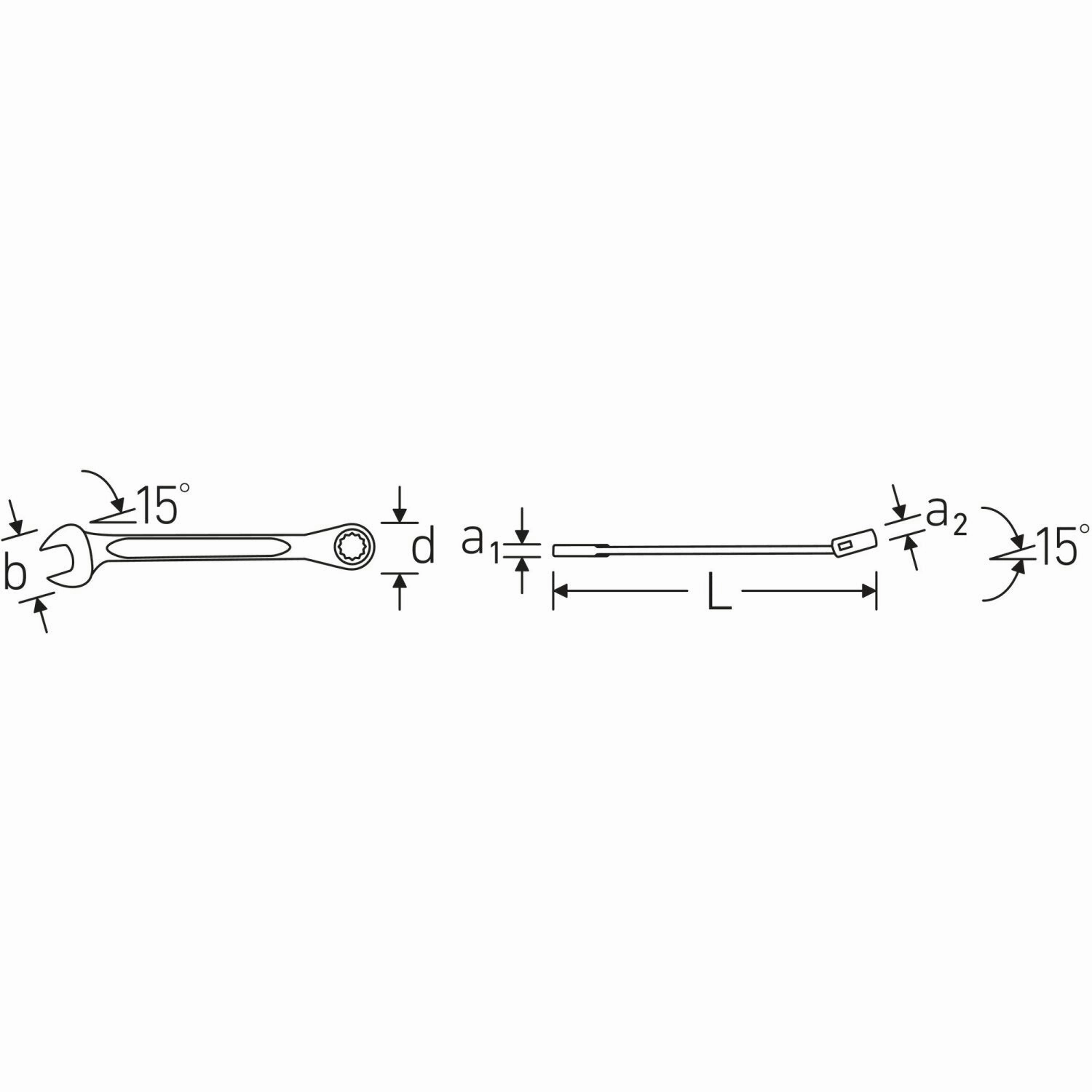Stahlwille 41473838 Combination ratcheting wrench