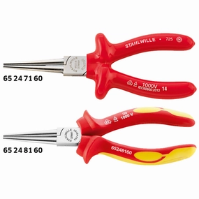 Stahlwille 65248160 6524 VDE Round Nose Pliers, Long, 160mm