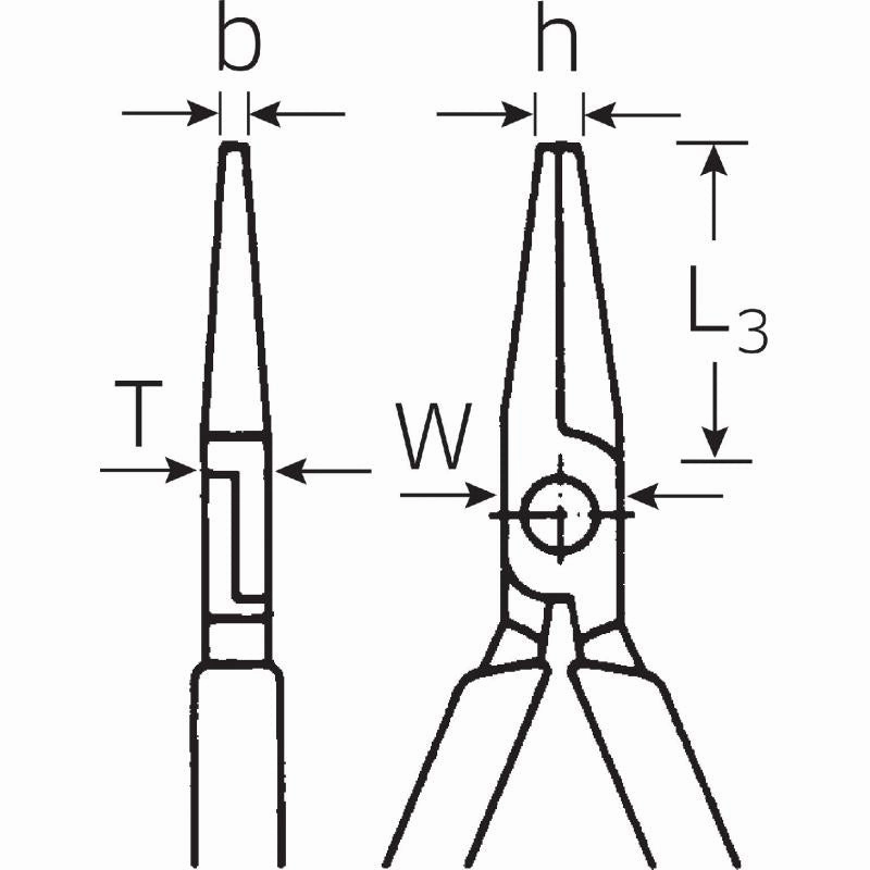 Stahlwille 65298200 6529 VDE snipe nose pliers with cutter, 200 mm