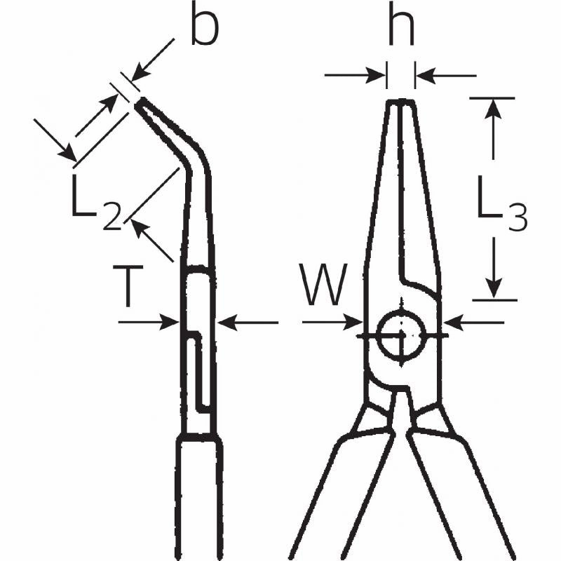 Stahlwille 65305200 6530 Snipe nose pliers with cutter
