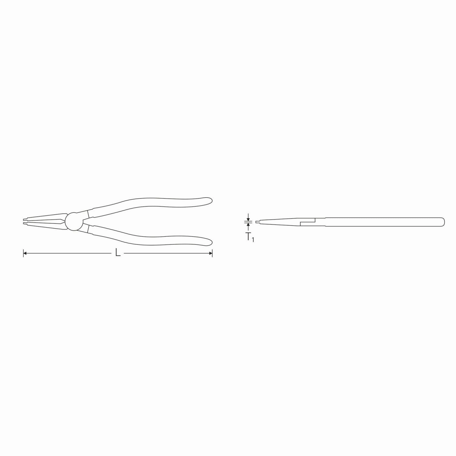 Stahlwille 65434100 Circlip pliers for internal circlips