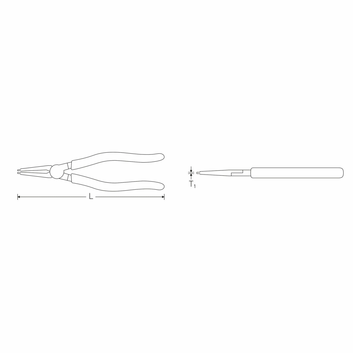 Stahlwille 65436100 Circlip pliers for internal circlips