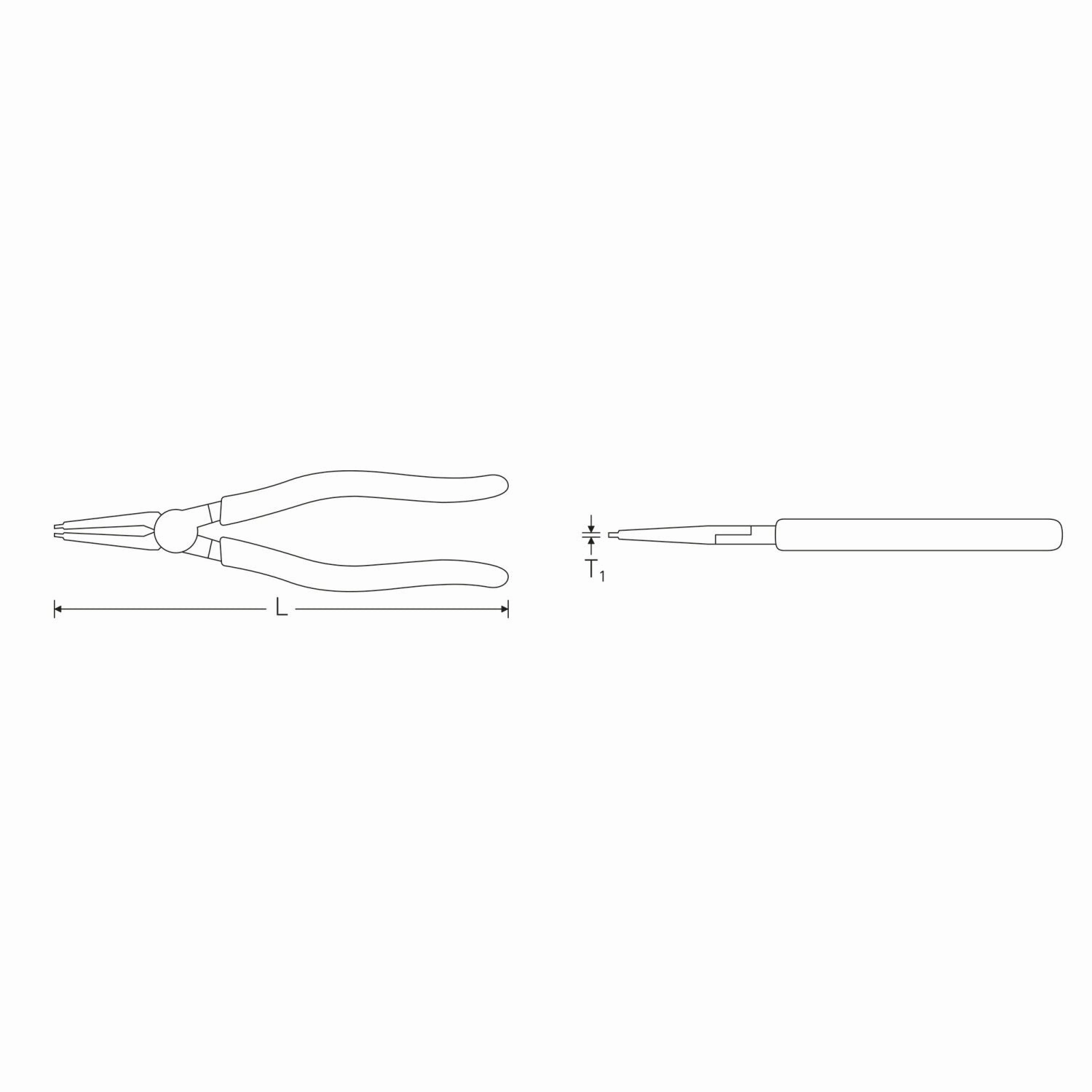 Stahlwille 65436101 Circlip pliers for internal circlips