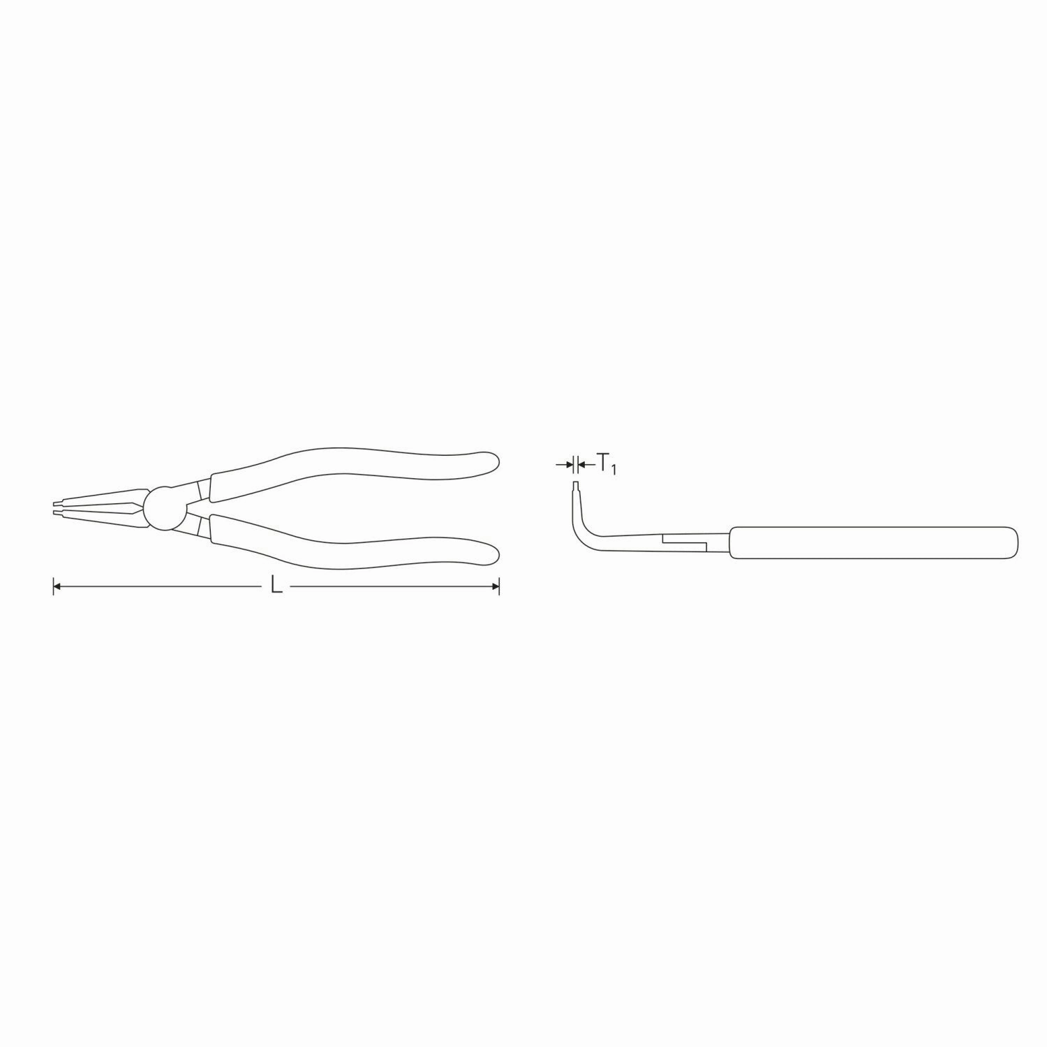 Stahlwille 65446131 Circlip pliers for internal circlips