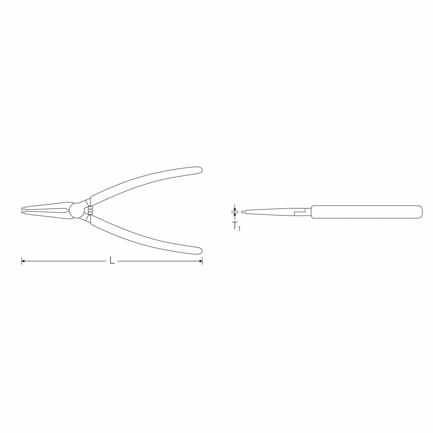 Stahlwille 65454101 Circlip pliers for external circlips