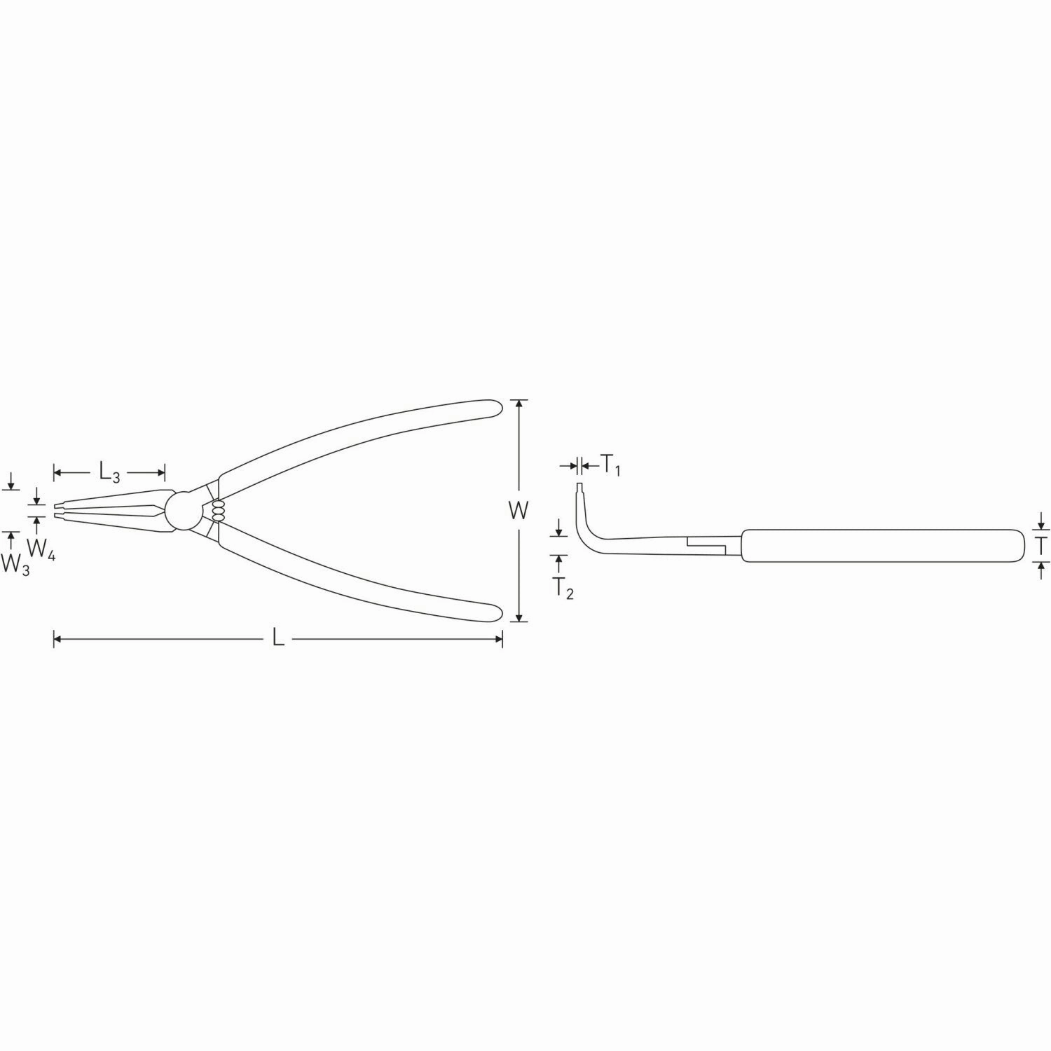 Stahlwille 65466111 Circlip pliers for external circlips