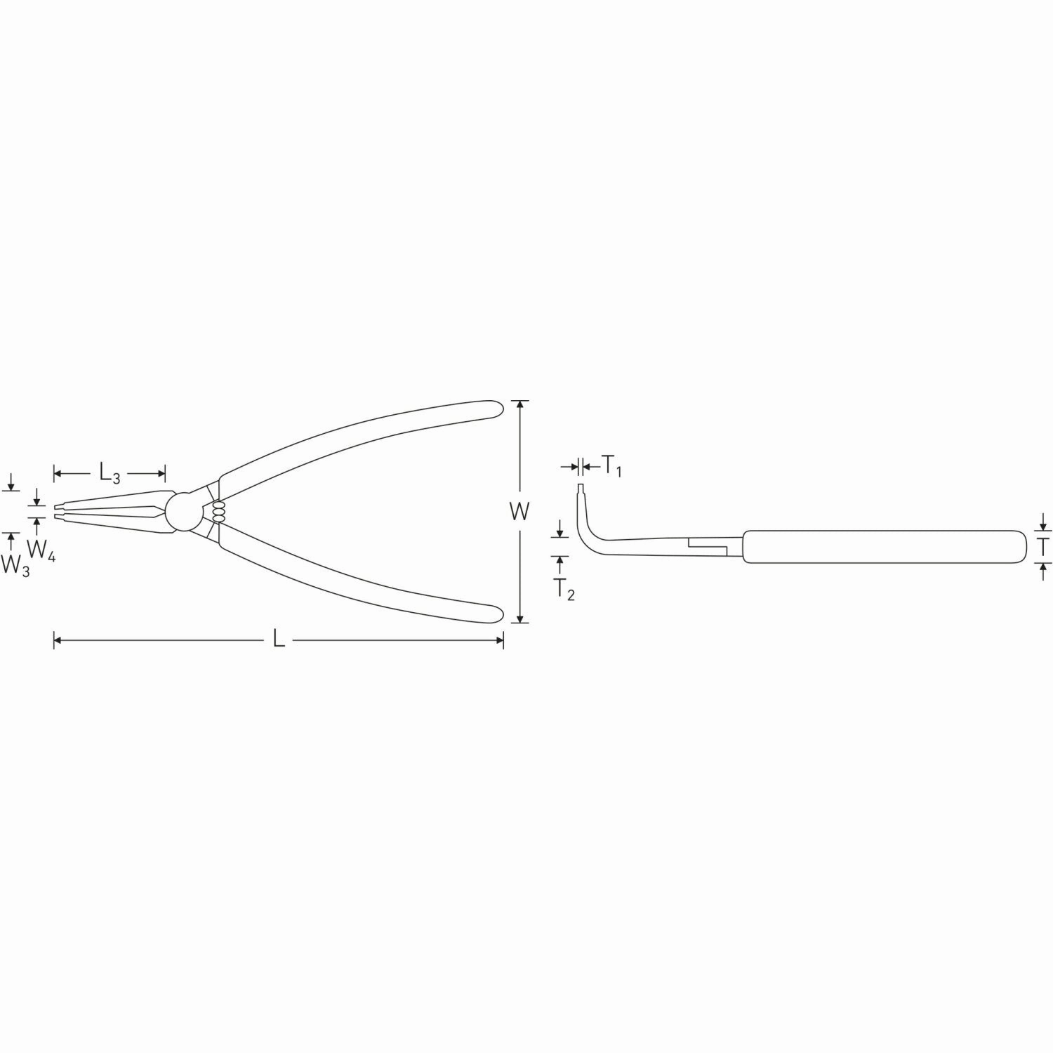 Stahlwille 65466111 Circlip pliers for external circlips