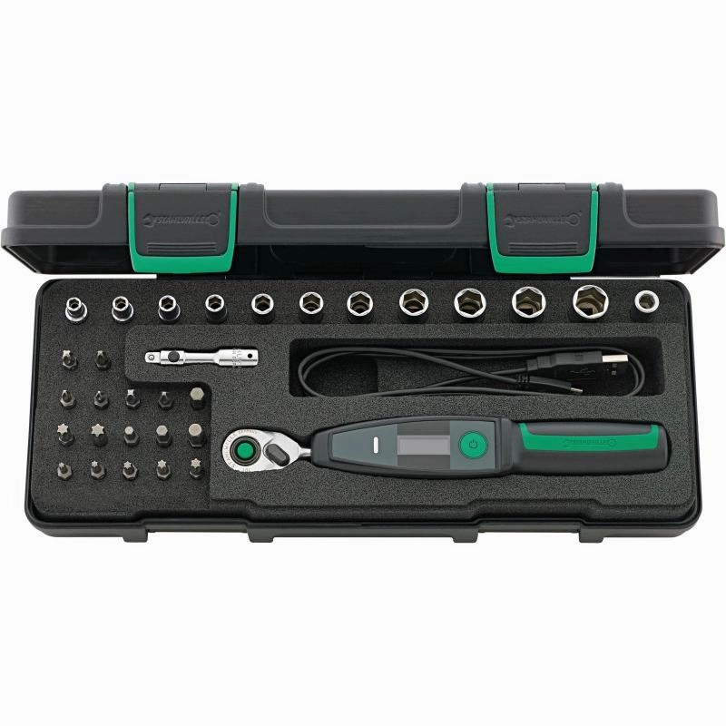 Stahlwille 96090005 1/4 tool kit with torque wrench 701, 33 pcs