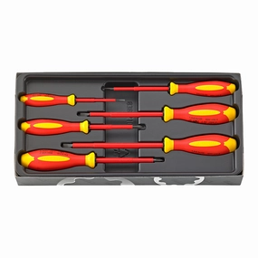 Stahlwille 96469515 4695 VDE DRALL  Slotted and Phillips Screwdriver Set, 6 Pc.