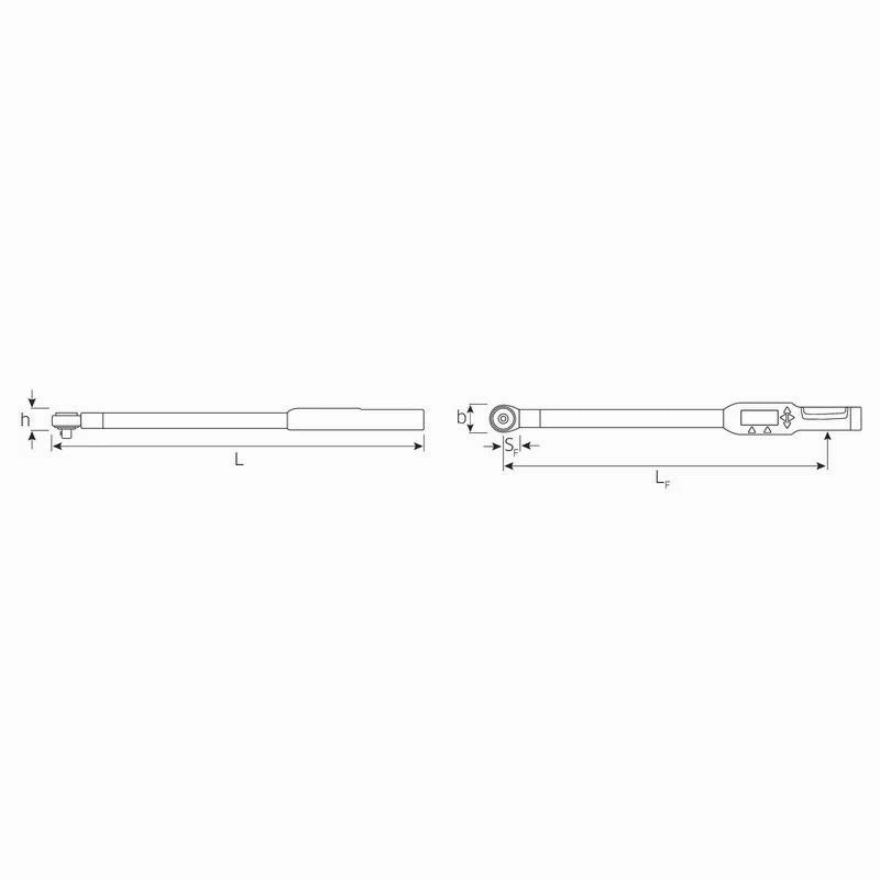 Stahlwille 96501620 Electronic Torque Wrench, L. 680 mm