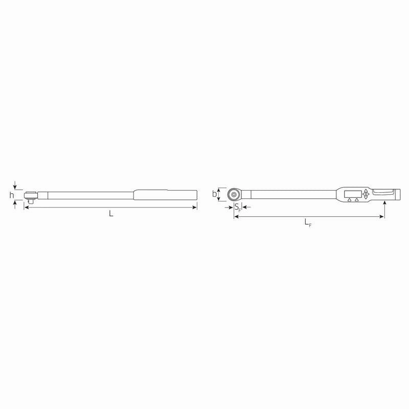 Stahlwille 96501640 Electronic Torque Wrench, L. 1068 mm