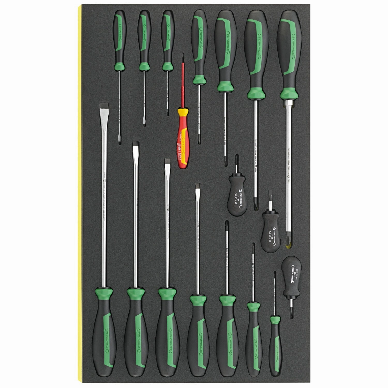 Stahlwille 96831179 TCS 4620/4660VDE DRALL  Screwdriver Set with TCS inlay, 18 pieces