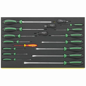 Stahlwille 96831179 TCS 4620/4660VDE DRALL  Screwdriver Set with TCS inlay, 18 pieces