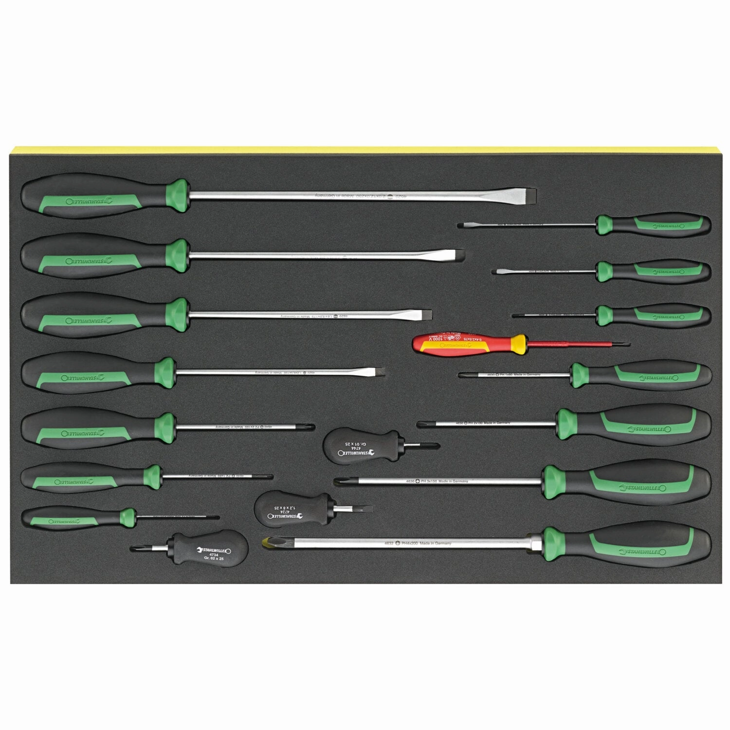 Stahlwille 96831179 TCS 4620/4660VDE DRALL  Screwdriver Set with TCS inlay, 18 pieces