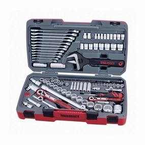 Teng Tools 127 Piece 1/4, 3/8 & 1/2 Drive Metric & SAE Regular/Shallow & Deep Socket Set - TM127