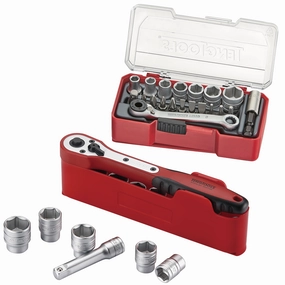 Teng Tools 32 Piece 3/8 Inch and 1/4 Inch Drive Socket Set - M3812N1-KIT1