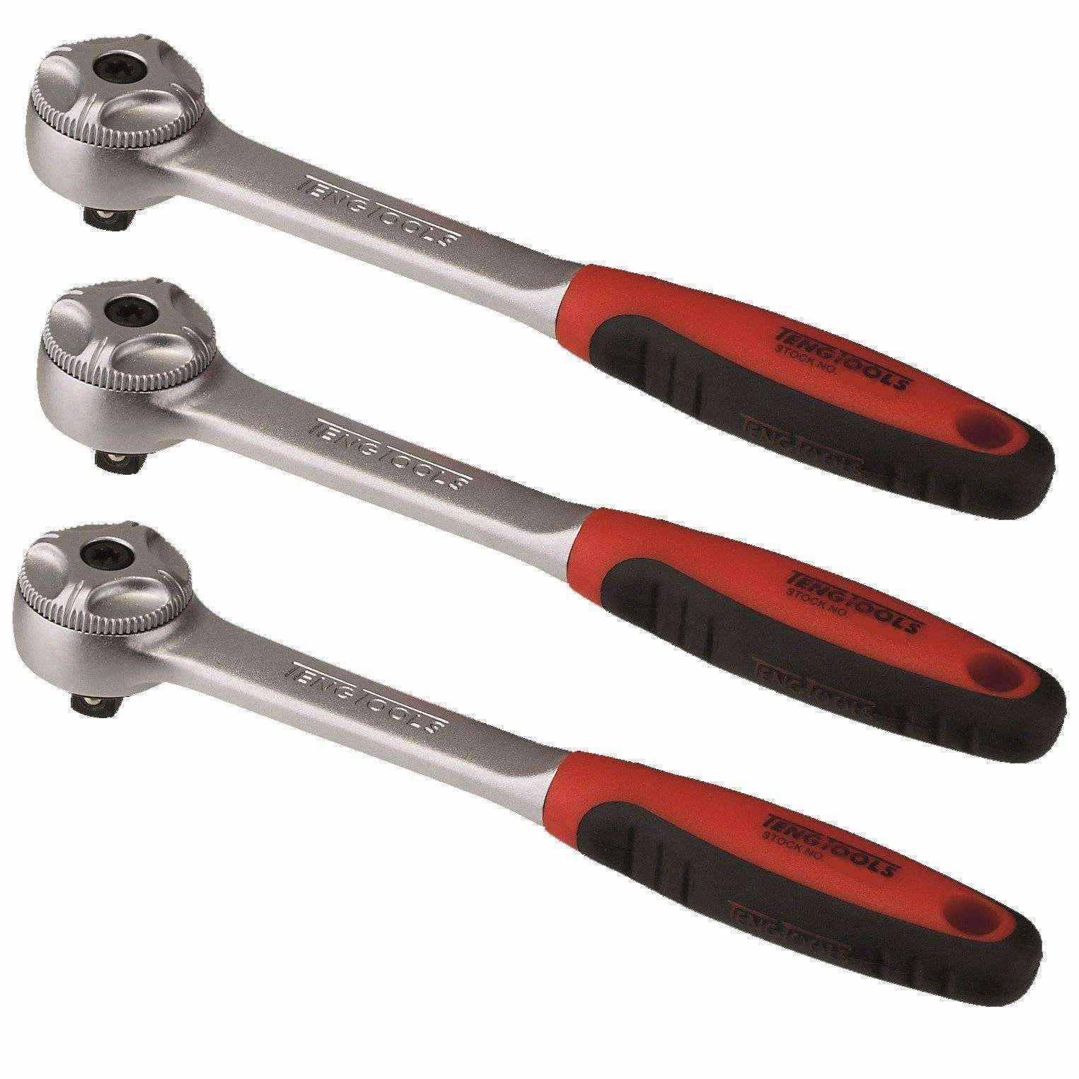 Teng Tools 3 Piece Mixed Drive 72 Teeth Ratchet Set - 120072N-KIT1