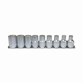 Teng Tools 9 Piece 1/2 Inch Drive TX-E Socket Set (E10 - E24)   Clip Rail & 9 Socket Clips - M1210