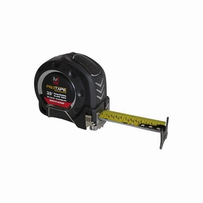 US Tape 51825 ProTape M1 Series 1" X 25' DS Fractional Read Nyl Coated Hi-Vis Blade w/Scribe