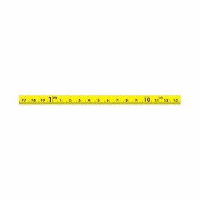 US Tape 58505 Adhesive-backed Bench Tape 3/8" x 15m; L-R; cont. cm-Repeat Every m; Yellow Blade